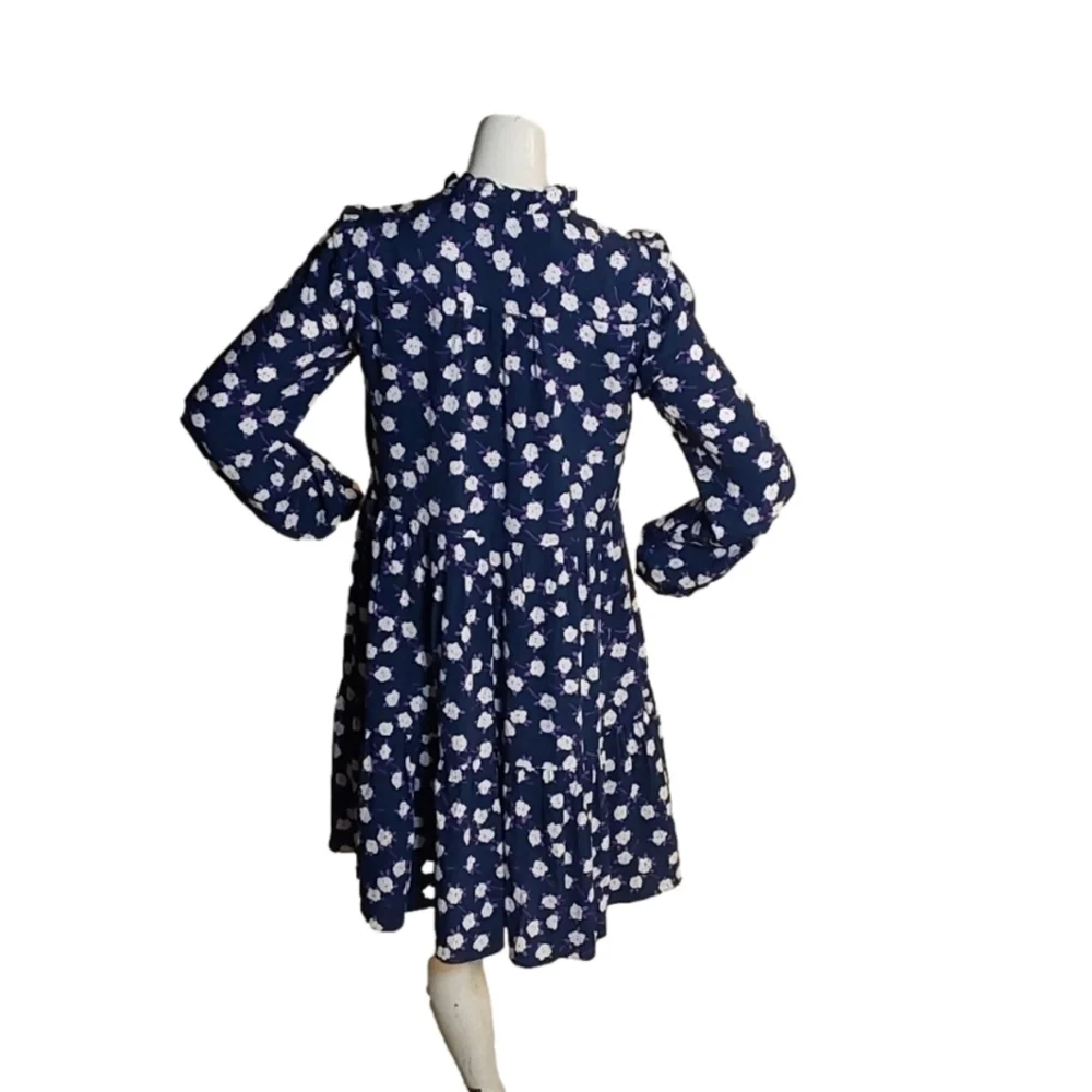 J.CREW RE- IMAGINE NWOT FLORAL‎ DROP WAIST SKATER DRESS SIZE XSMALL